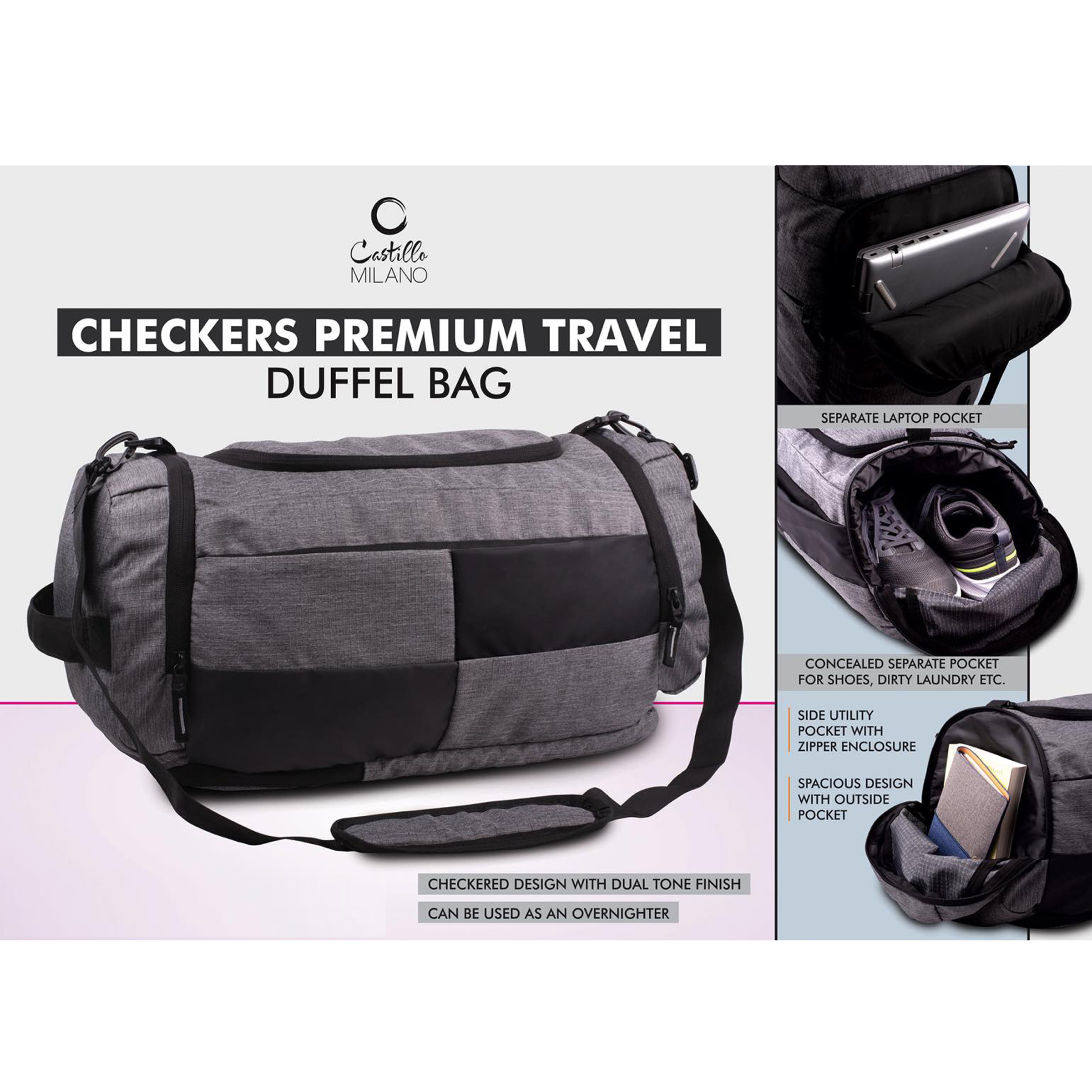 101-S40*Checkers Premium Travel Duffel bag