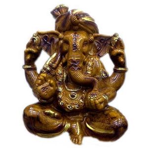 1450 Sm* wooden ganesh