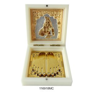 KB GOLD  MINI POOJA BOX MAKHAN CHOR