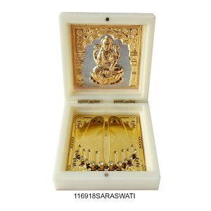 KB GOLD MINI POOJA BOX SARASWATI