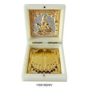 KB GOLD  MINI POOJA BOX SHIV