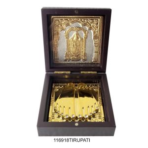 KB GOLD MINI POOJA BOX TIRUPATI BALAJI