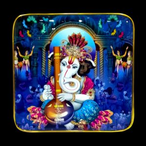 Taksha Squire Ganesh 16*16 Crystal  