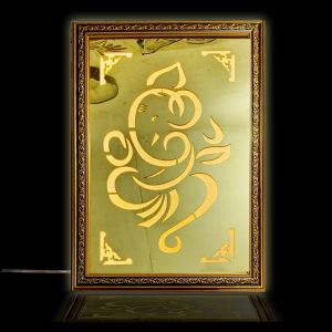 zzzAs 33 Gold Ganesh 12*18  Light